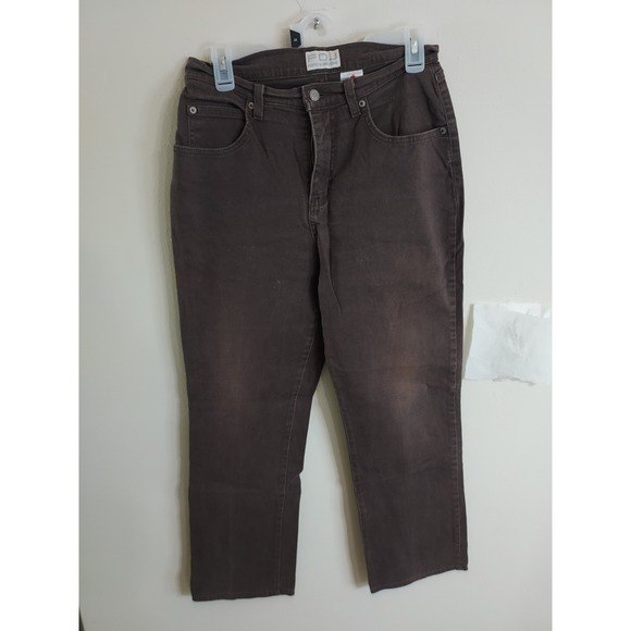 FDJ French Dressing Jeans Denim - FDJ French Dressing Peggy Jeans Pants Womens 8P Brown Straight Leg Petite